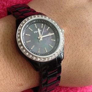 Black FOSSIL watch