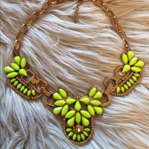 Neon yellow shourouk inspired choker necklace