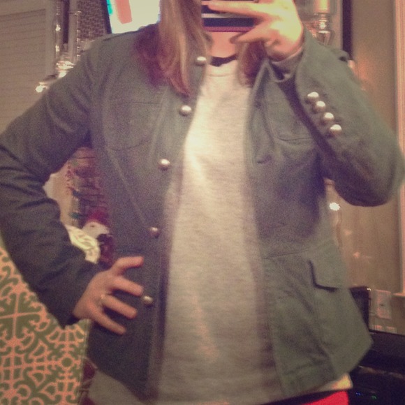 Army green military jacket