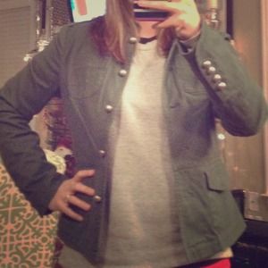 Army green military jacket