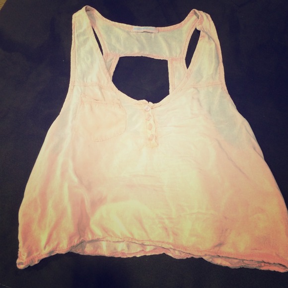 Peach tank top crop top 😍😘