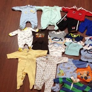 Bundle of baby clothes