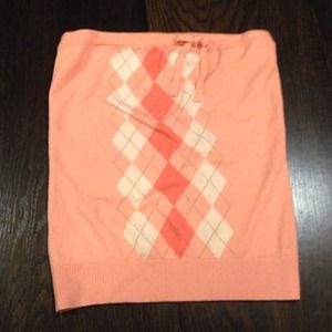 ❌Hold❌Pink argyle tube top sweater