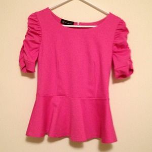 Pink Peplum Top