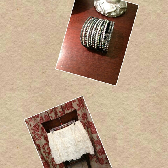 Jewelry - 2 piece bundle, lace skirt & bracelet