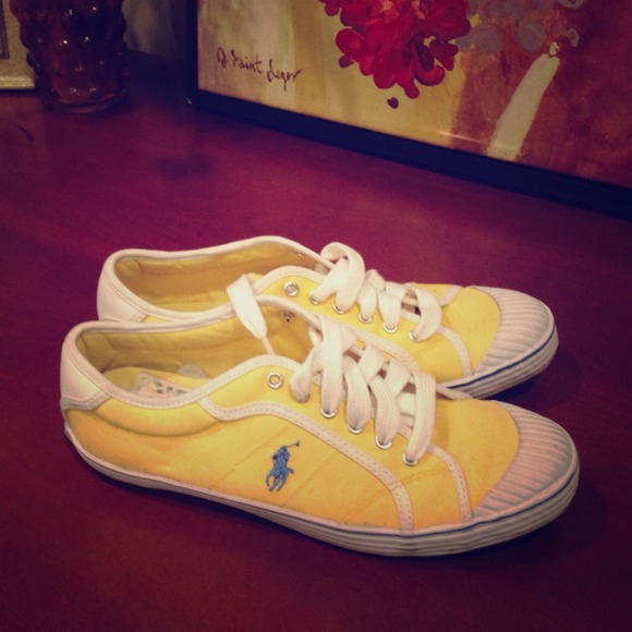 Polo Ralph Lauren yellow sneakers