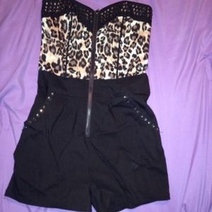 Leopard Print Romper