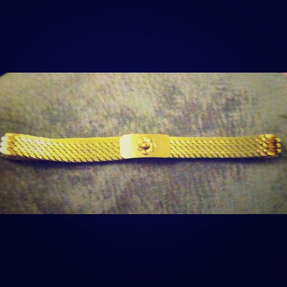 Vintage Gold metal floral belt