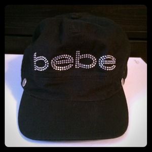 Bebe rhinestone logo hat