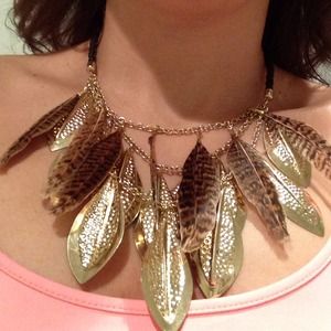 Faux Feather  necklace