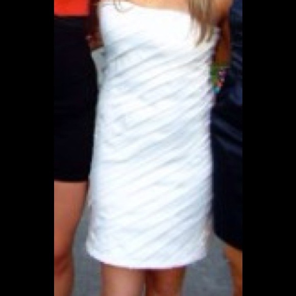 Strapless white dress