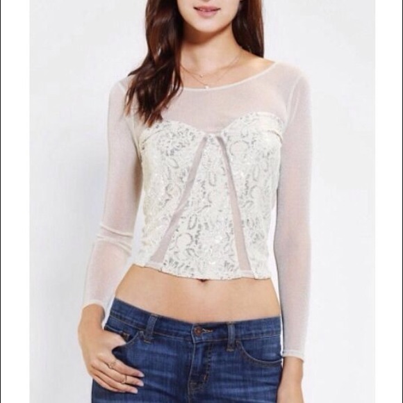 Beautiful blue and silver sheer glittery top ๐๐ - Picture 3 of 4