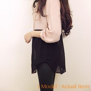 Handbags - ⭕️SOLD Vero moda black nude chiffon shirt Handbags - ⭕️SOLD Vero moda black nude chiffon shirt