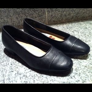 Black Leather Flats - Capezio
