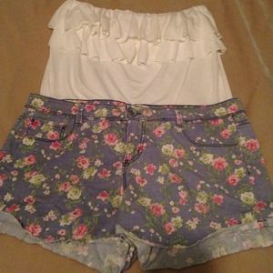 Floral printed shorts