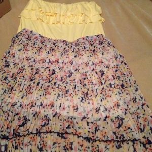 High low floral printed skirt