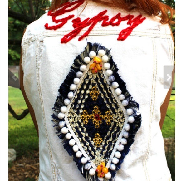 TRADED! Gypsy embroidered denim vest
