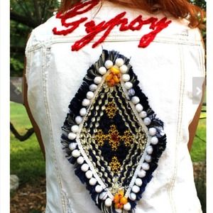 TRADED! Gypsy embroidered denim vest