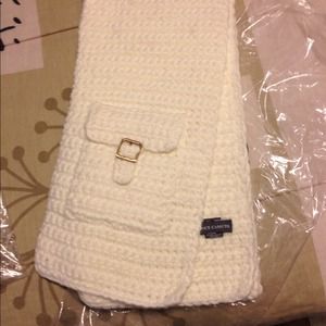 Cold weather winter white scarf