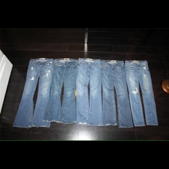 5 Hollister jeans all size 1r
