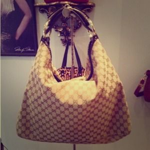 ❌SOLD❌ GUCCI large horsebit hobo purse