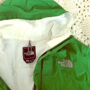 SOLD Green North Face rain coat!