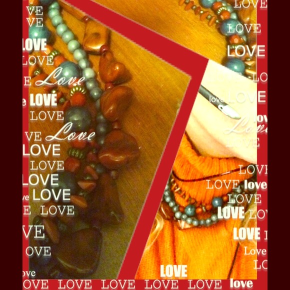 4 strand bead necklace! Big, Bold, and Beautiful!!