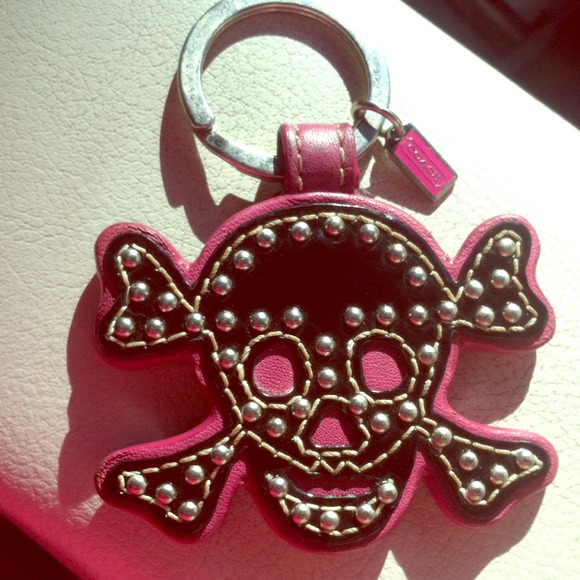 Coach skull key fob
