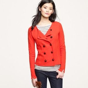 J crew Red Double breasted sweater