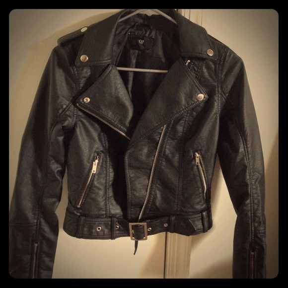 H&M imitation leather jacket