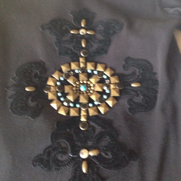 Royal plush hoodie with studded medallion - Picture 3 of 3