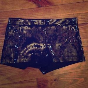 Black sequin Express shorts