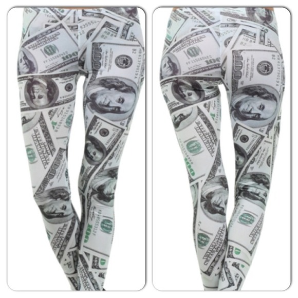 Money Tights.  💵$100 dollar bills.....all over.💴
