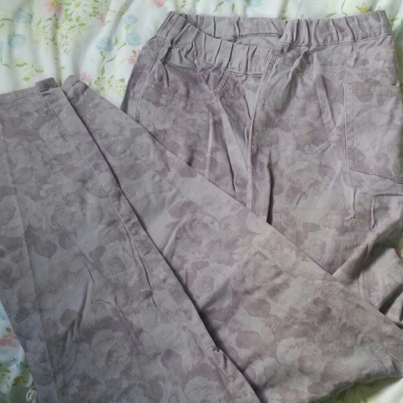 Mauve roseprint jeggings
