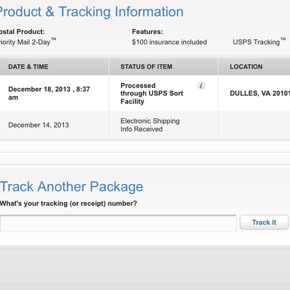 Confirmation/tracking