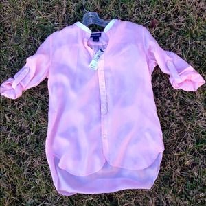 XXBUNDLEDXX RL pink 100% silk shirt