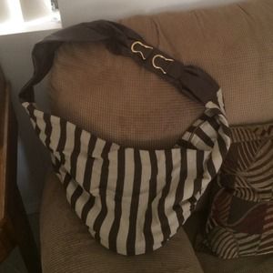 Brown/tan glitter purse