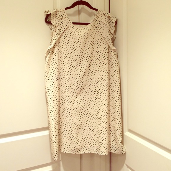 Zara Polka Dot Dress, Pink Blazer, & DKNY Cardigan