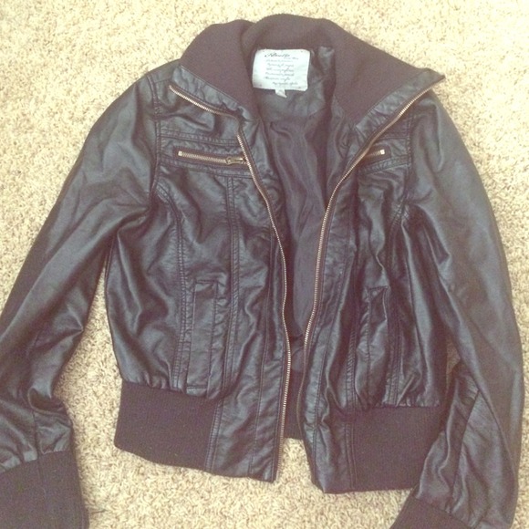 Leather jacket - black