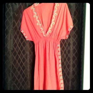 Peach colored komono style dress
