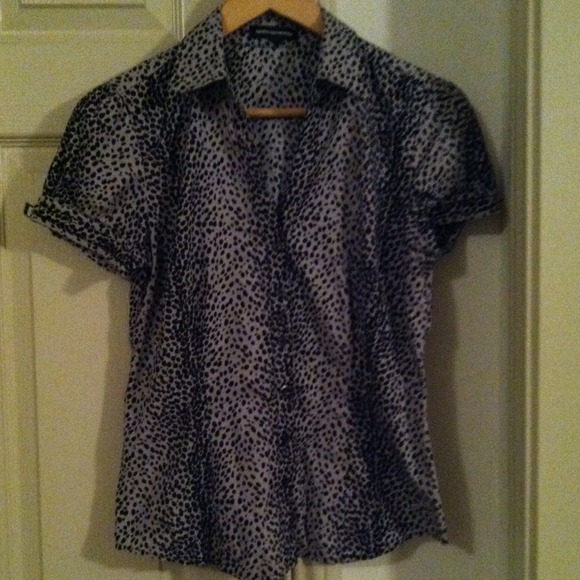 Express Black and Grey Dress Shirt