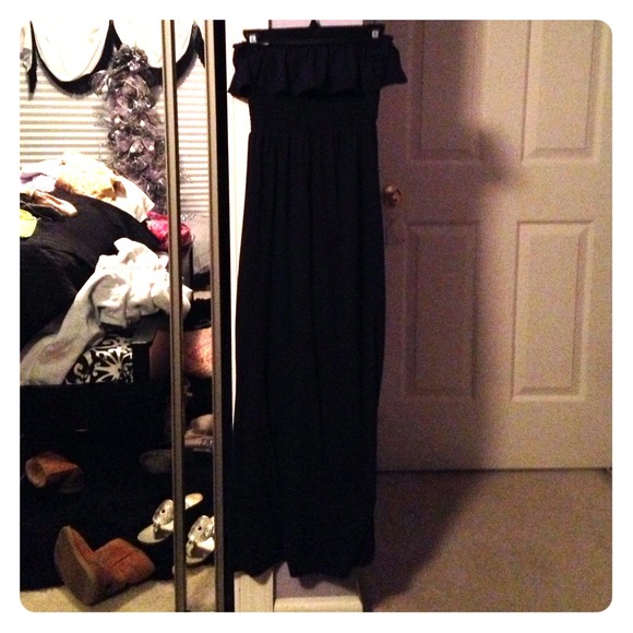 Navy 6 Degrees Cotton Maxi Dress Size Small