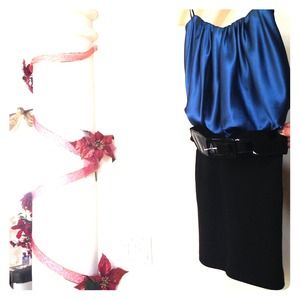 Midnight blue and black short dress