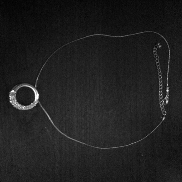 Cubic zirconium necklace , sliver