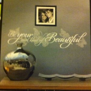 " be your own kind of beautiful" wall decal
