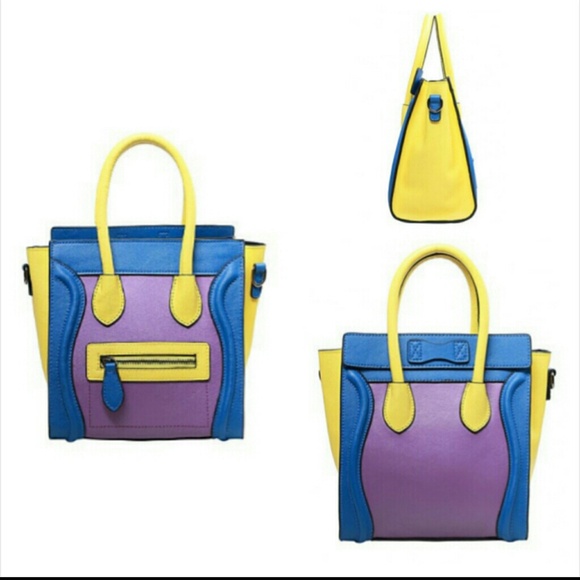 Vanessa Tote Smooth Leather Purple/yellow/blue