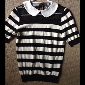 Brand New Stripped Collar Blouse