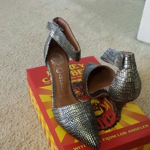 Jeffrey campbell Snakeskin silver solitares