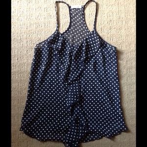 Polka dotted Chiffon Tank