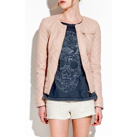 Zara Jackets & Coats - 🚫SOLD🌟HP🌟Quilted Pink Faux Leather Jacket Zara Jackets & Coats - 🚫SOLD🌟HP🌟Quilted Pink Faux Leather Jacket